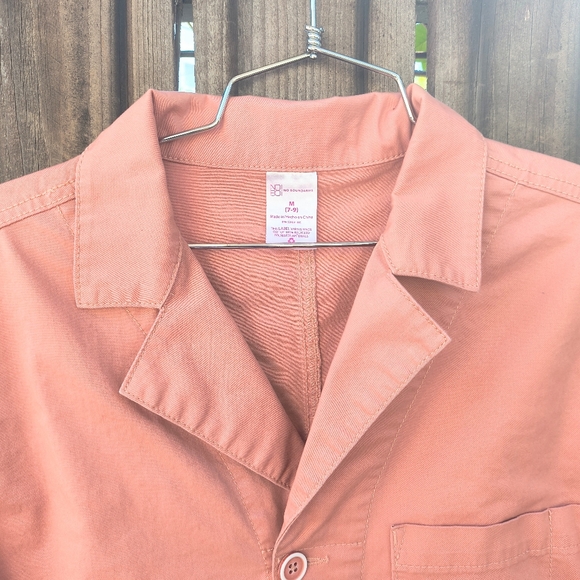 NO BOUNDARIES | Women's Peach Coral Romper Utilitarian Shorts Suit M 7-9 - Picture 2 of 8